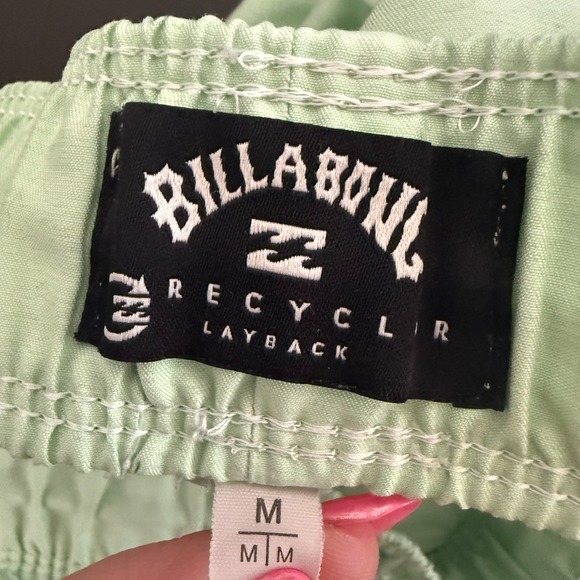 Billabong Recycler Layback Board Shorts Mens Medium Sea Green Drawstring Outdoor - Picture 6 of 10